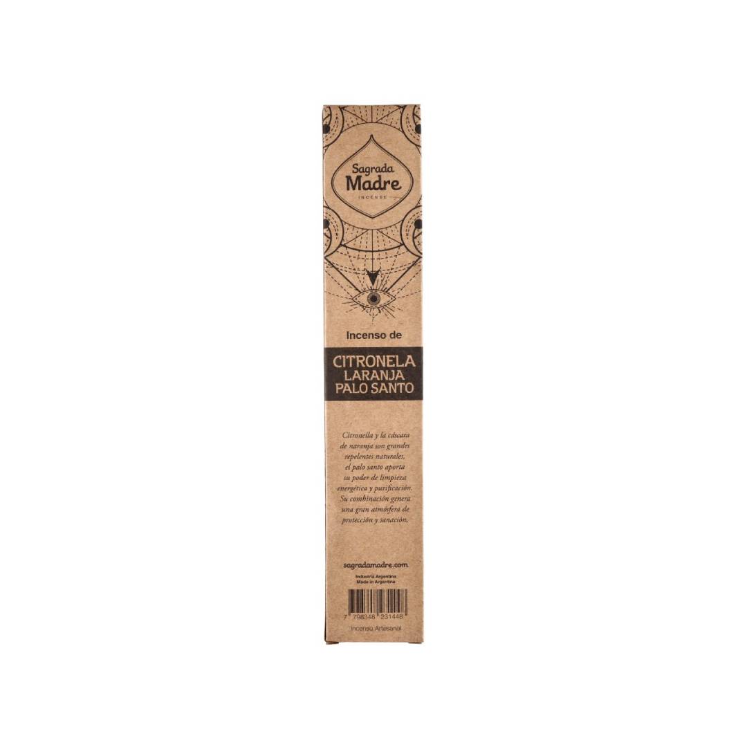 Incienso Citronela Naranja y Palo Santo Natural SAGRADA MADRE - Imagen 3