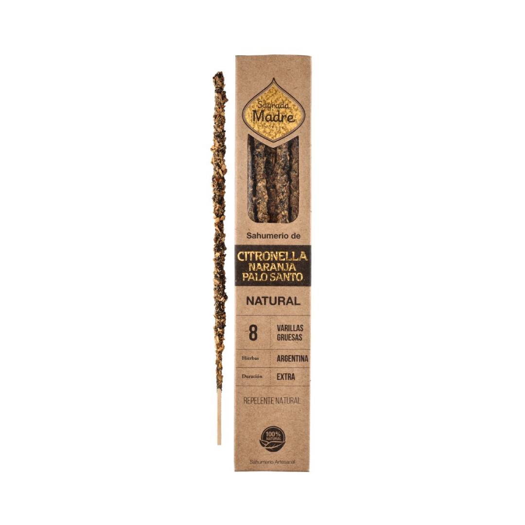Incienso Citronela Naranja y Palo Santo Natural SAGRADA MADRE
